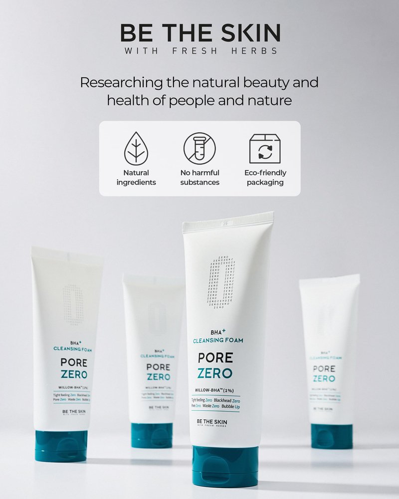[Be the Skin] BHA+ Pore Zero Cleansing Foam 5.07 fl oz / 150 ml | Face wash cleanser for pore care and sebum control | For sensitive and combination skin