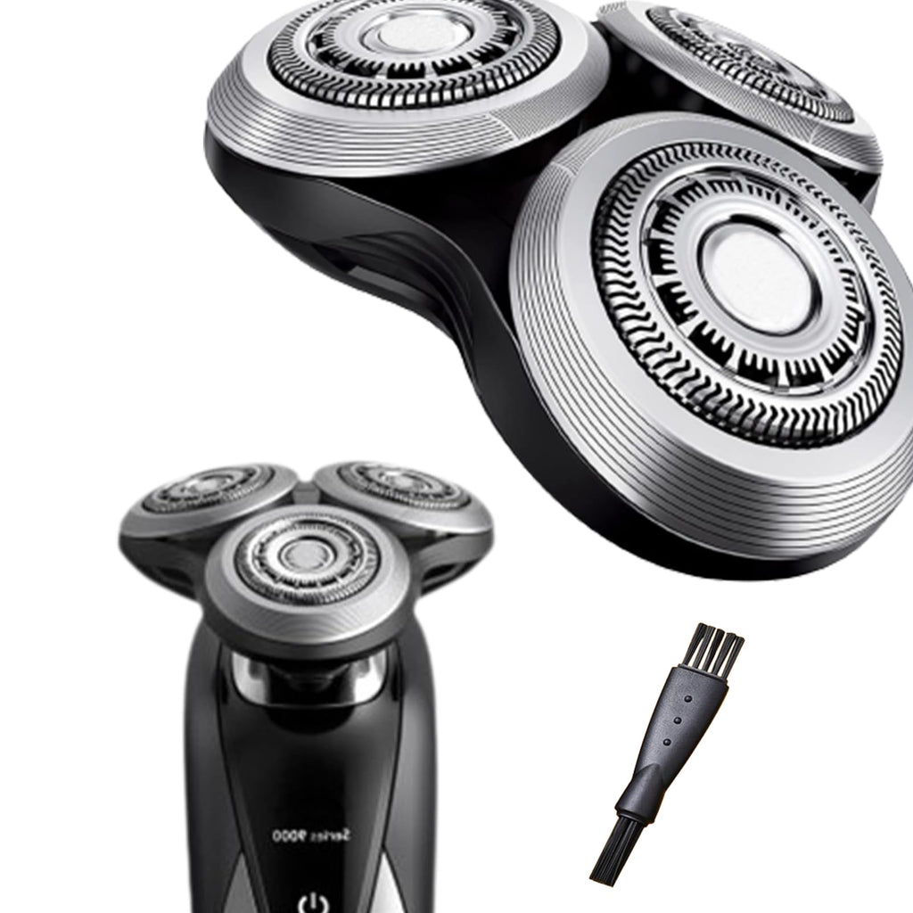 SH90 Replacement Rotary Heads for Philipss Norelcos Shavers Series 9000 New Version of Metal Wheel Buckle and Upgrade Double Layer Precision Blades (1-Pack)