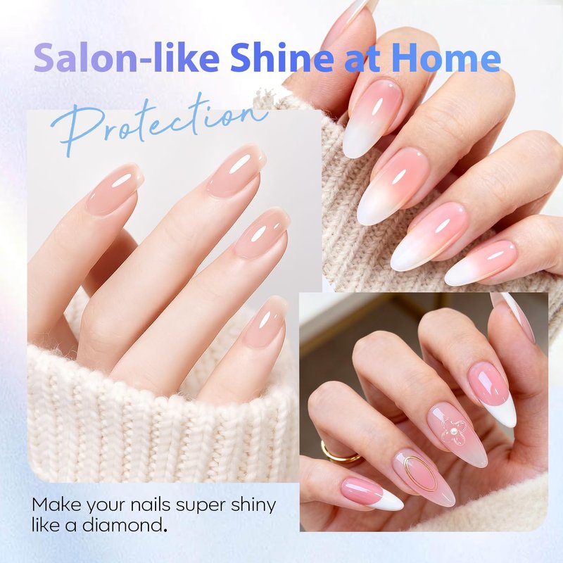 AZUREBEAUTY Dip Powder Top Coat - 15 ml for French Nail Art | Perfect for DIY Manicure & Salon Use