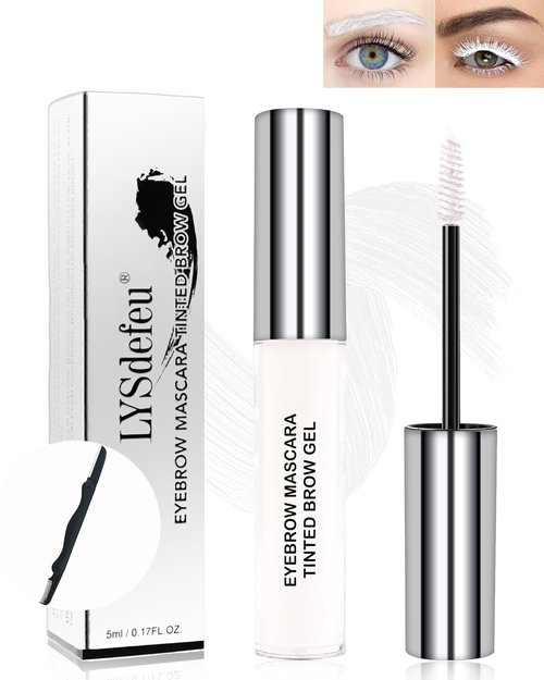 Skiennix Eyebrow Mascara Gel | Long-Lasting Waterproof Tinted Brow Filler - White - 1 Piece