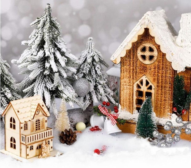 CH HAICHENG Christmas Fake Snow Decorations - Fluffy Cotton-Like Indoor & Outdoor Snow | 350g (12.3oz)