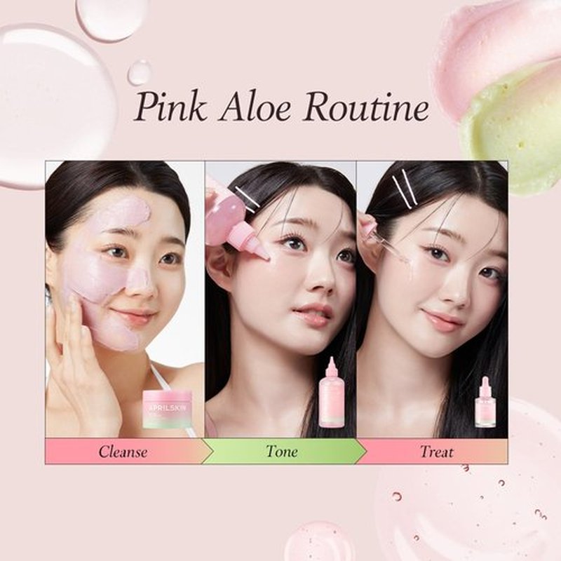 APRILSKIN Pink Aloe Mucin Serum 1.01 fl.oz (30ml) Hydrating 78% Jeju Aloe Mucin Formula with Non-Sticky Finish for a Glass Glow Look, Korean Skincare