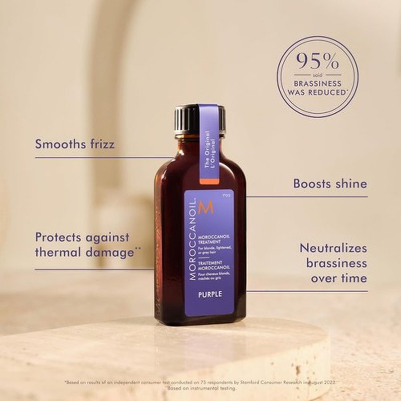 Moroccanoil Purple Hair Treatment Oil - Nourishing Formula for Blonde Hair Care