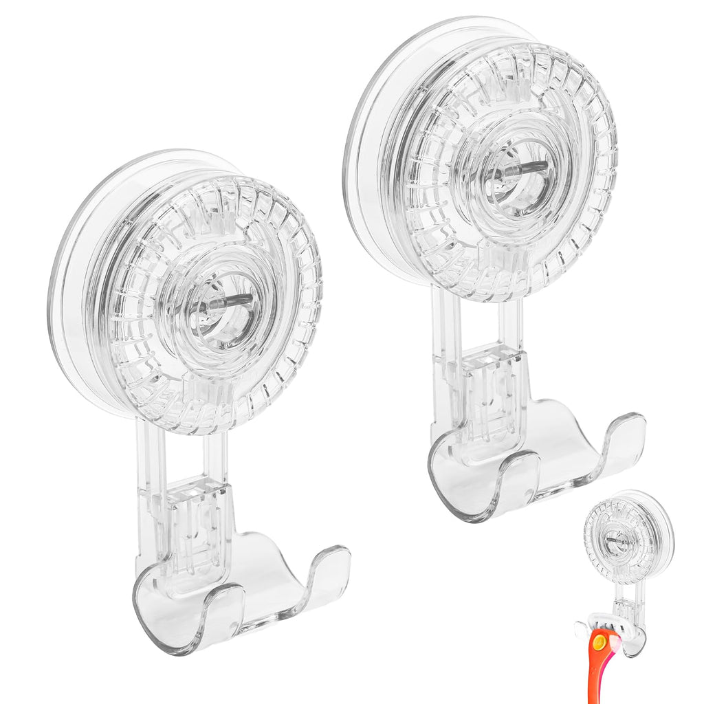 OGNWFUNK 2 Pack Razor Holder Compatible with Billie, Shower Razor Holder for Wall, Strong Suction Cup Razor Holder for Shower, No-Drill Shower Holder for Wall, Removable, Reusable, Easy Install