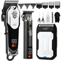LQT Professional Cordless Hair Clippers for Men - LED Display Hair Trimmer & Beard Trimmer Kit, Rechargeable Hair Cutting Machine with Precision Blades, Gifts for Dad Father's Day, Christmas