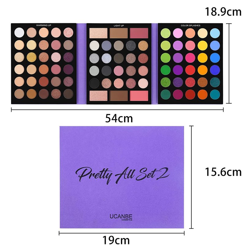 UCANBE 86 Colors Nude Eyeshadow Palette - Highly Pigmented, Long-Lasting & Waterproof | Includes 15 Makeup Brushes Set