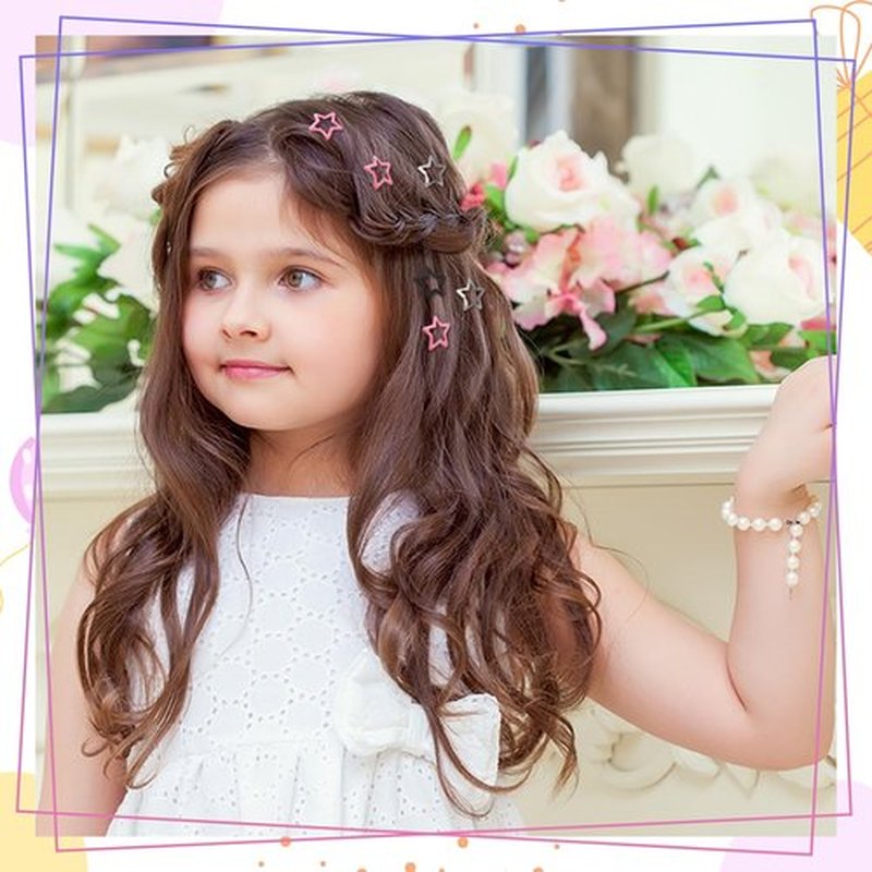 Hoemwarm 48 Pcs Y2k Hair Clips Set for Girls,Pink Kawaii Star Hair Clips 2000s Non Slip Accessories Styling Tools Retro Cross Love Pentagram Cool Hair Barrettes Kids Women