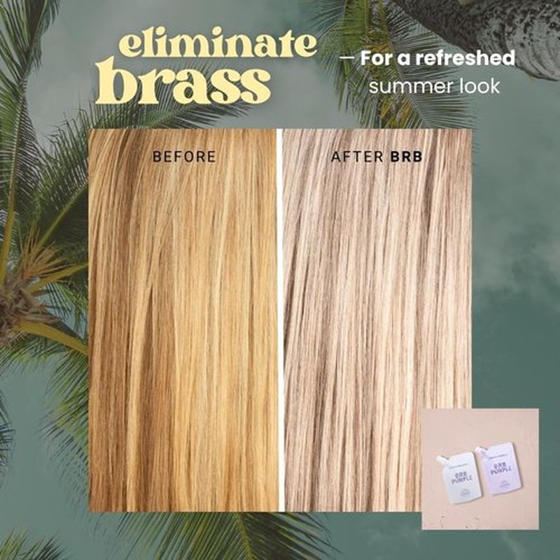 Beachwaver Co. BRB Blonde Purple Shampoo - Travel Size (3 Oz) | Anti-Brass Toning & Moisturizing Formula for Blonde & Grey Hair
