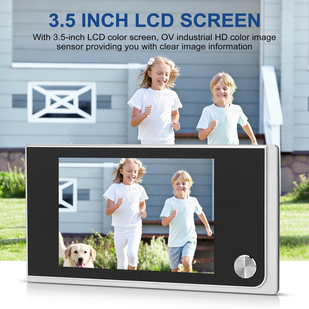 3.5 Inch Digital Hole Viewer with 120° Wide Angle LCD Screen – Battery Powered Electronic Door Camera for Home Security, Apartment, Hotel, Easy DIY Installation (Batteries Not Included)