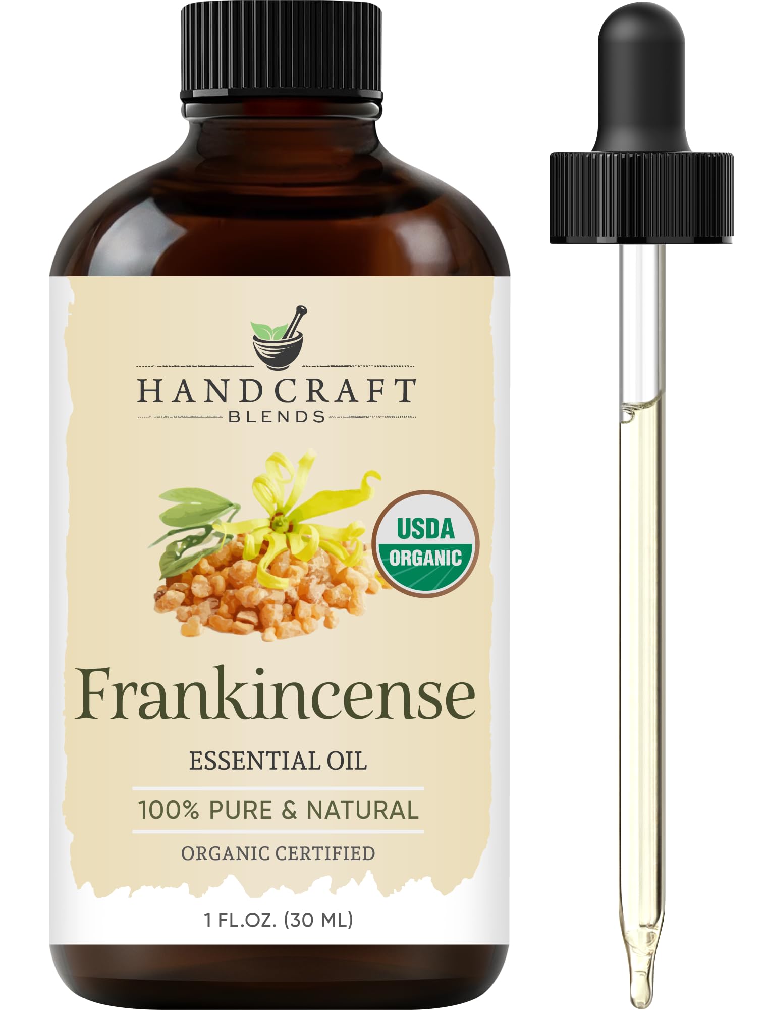 Handcraft Blends Organic Frankincense Essential Oil – 1 Fl Oz – 100% Pure and Natural – Premium Grade Essential Oil for Diffuser and Aromatherapy