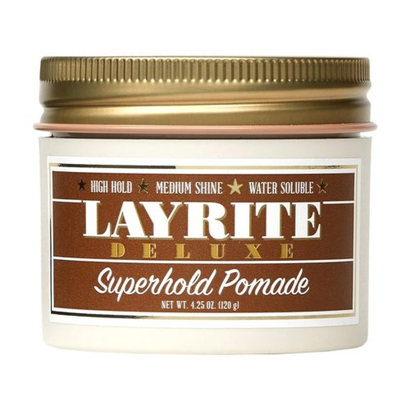 Layrite Superhold Pomade - Maximum Hold & Shine | 4 Oz Hair Styling Product