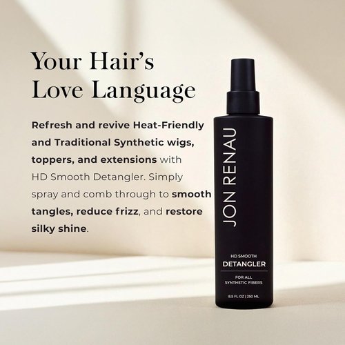Jon Renau HD Smooth Detangler - Leave-In Spray for Synthetic Wigs & Hair Extensions | 8.5 oz Frizz Control