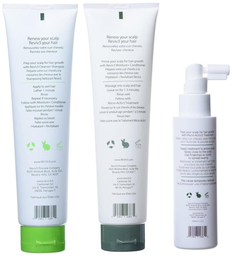 REVIV3 Procare 30 Day Trial Kit | 3-Part System for Fine, Thinning Hair - Sulfate & Paraben Free