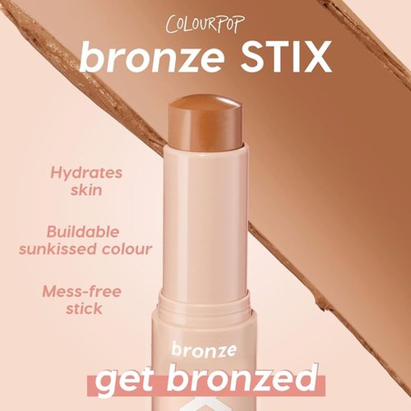 ColourPop Cream Bronzer Stick - Blendable Contour for Natural Matte Finish - Buildable Formula for Sun-Kissed Glow - La Jolla Cove (0.28 oz)