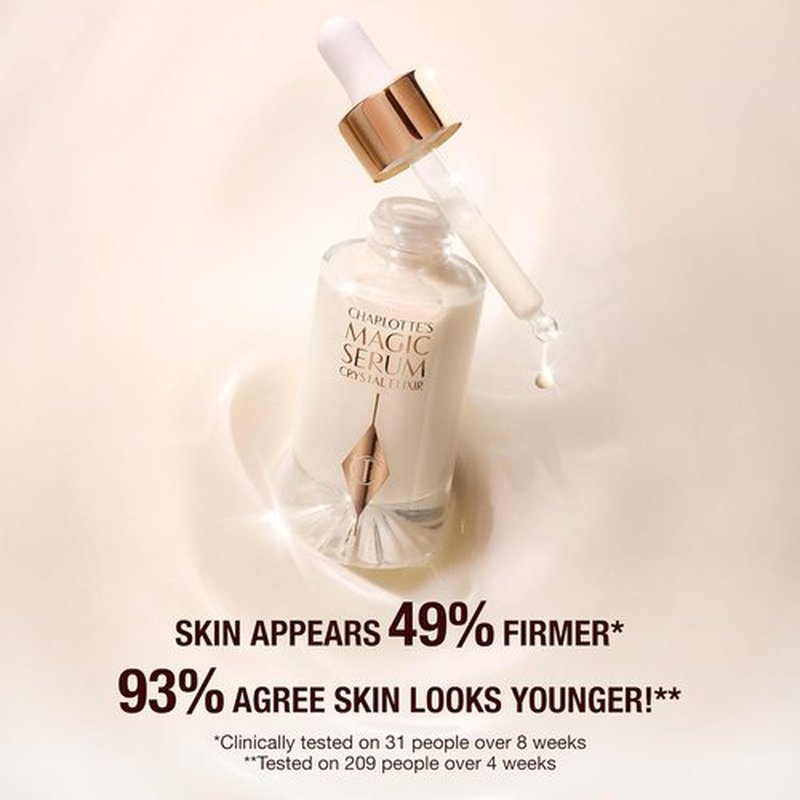 Charlotte Tilbury Magic Serum Crystal Elixir - Firming Peptide Face & Neck Serum - Ideal for Skincare Sets & Gifting
