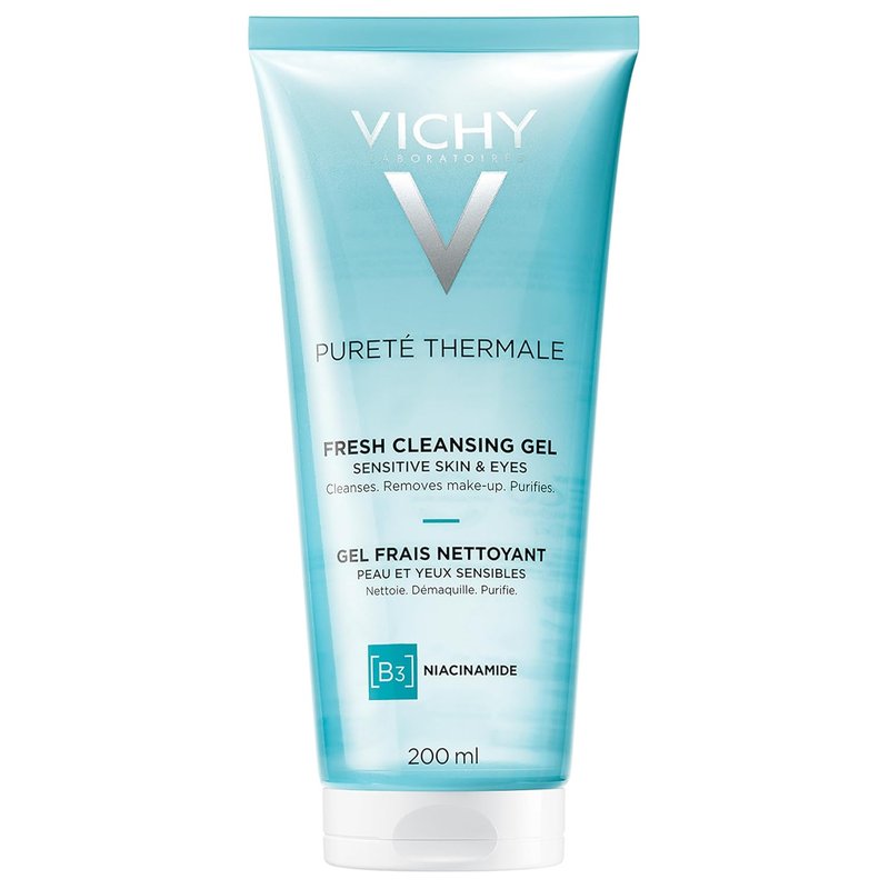 VICHY Pureté Thermale Fresh Cleansing Gel - Gentle Makeup Remover With Glycerin & Niacinamide, 6.7 oz