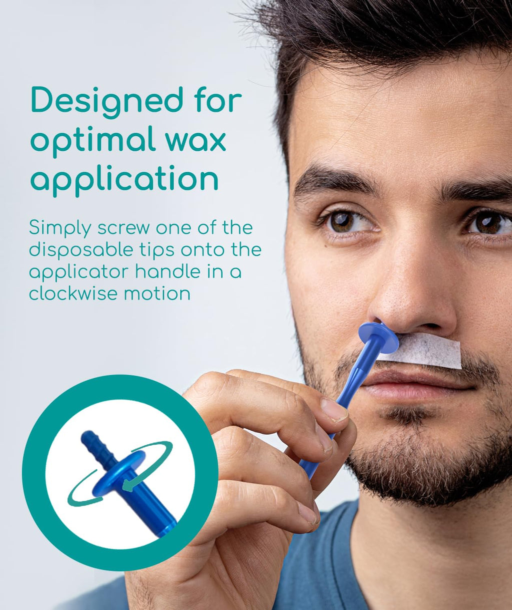 Medi Grade Nose Waxing Beads and Replacement Tips for the Medi Grade Nose Waxing Kit - Eco-friendly, Cost Effective Waxing Beads Refill for Unsightly, Itchy Nasal Hair - 50g of Beads and 26 Tips