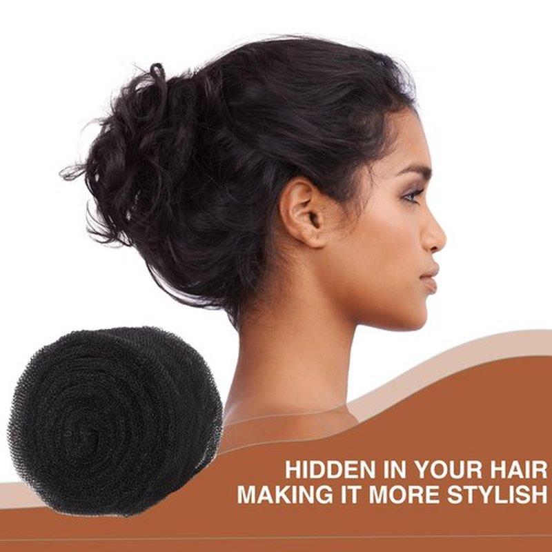 FEUNLEM Hair Sponge for Updo & Volume Bumps Tool, Hair Filler for Thin Hair, Padding for Updo, Salon Must-Have, Black