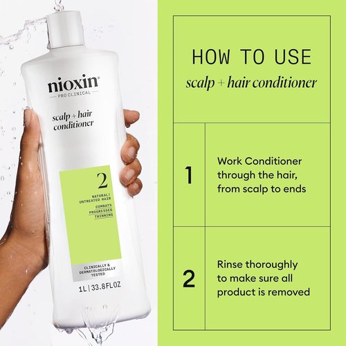 Nioxin Scalp + Hair Thickening Conditioner - Niacinamide & Biotin for Thinning Hair | 33.8 Fl Oz