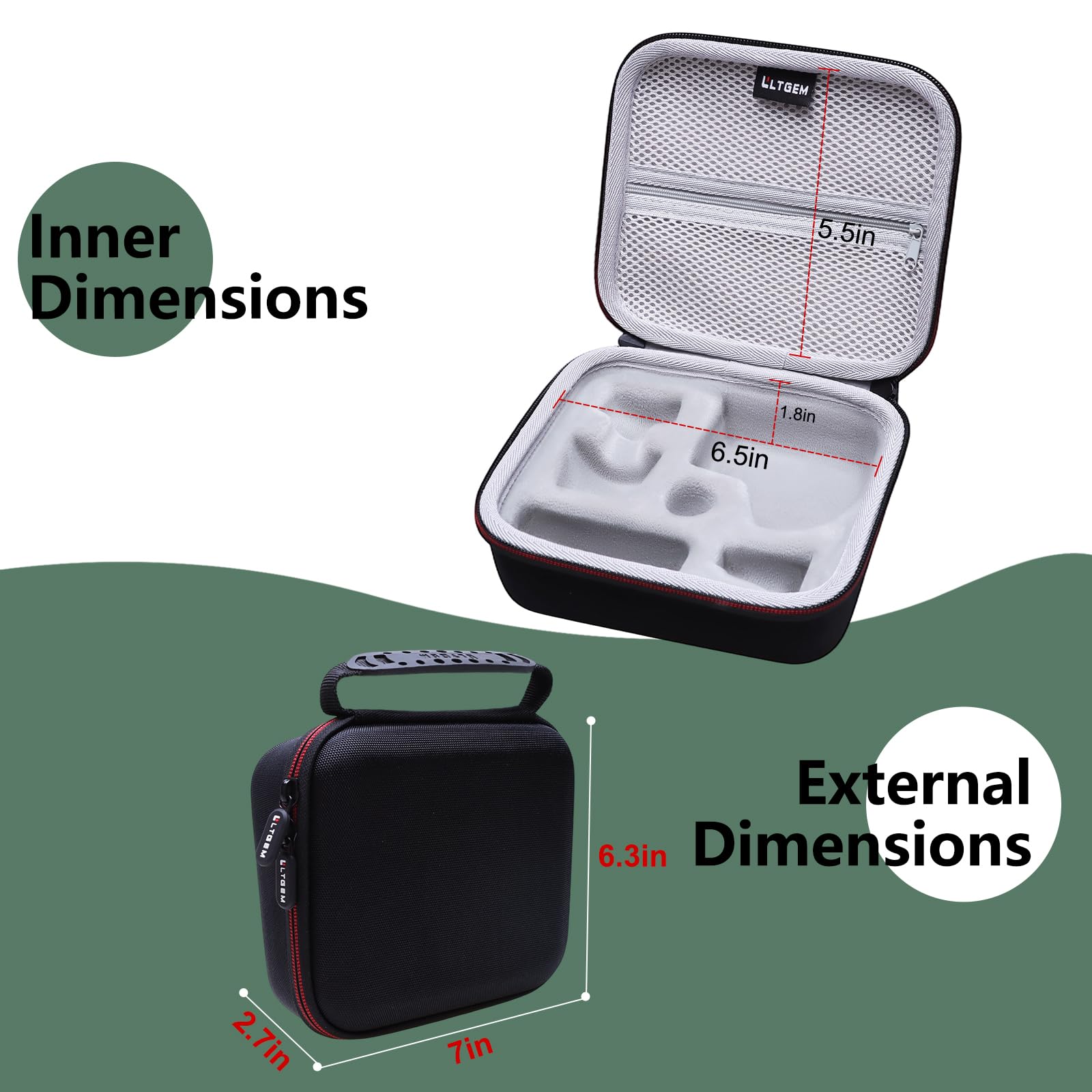 LTGEM EVA Hard Case Compatible with FlexSeries Electric Head Hair Shaver - Travel Protective Carrying Storage Bag (Only Case Sale)