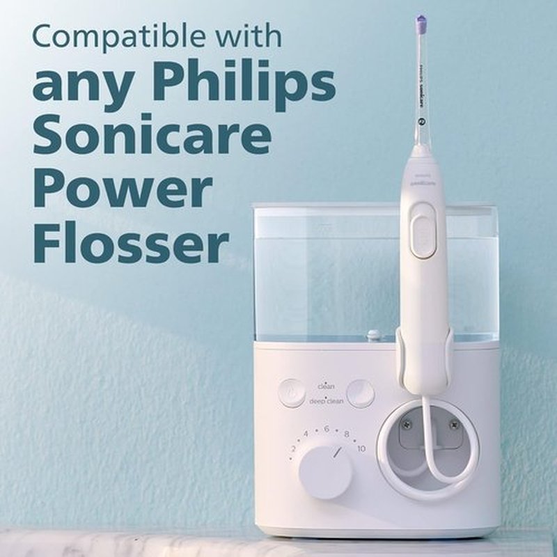 Philips Sonicare Power Flosser Tips - Quad Stream F3, 2-Pack, White HX3062/00