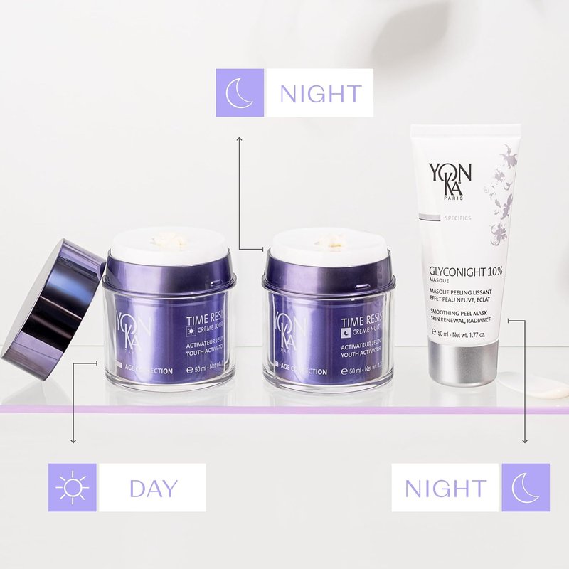 Yon-Ka Glyconight Peel Masque - 10% Glycolic Acid Anti-Aging Face Mask for Skin Renewal & Pore Reduction