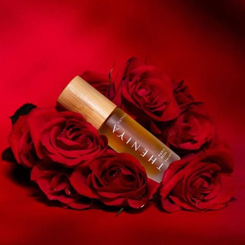 Regine Switzerland Cuticle Oil - Hydrating Vegan Formula with Jojoba & Vitamin E | 5mL Roll-On (Rose Fragrance)
