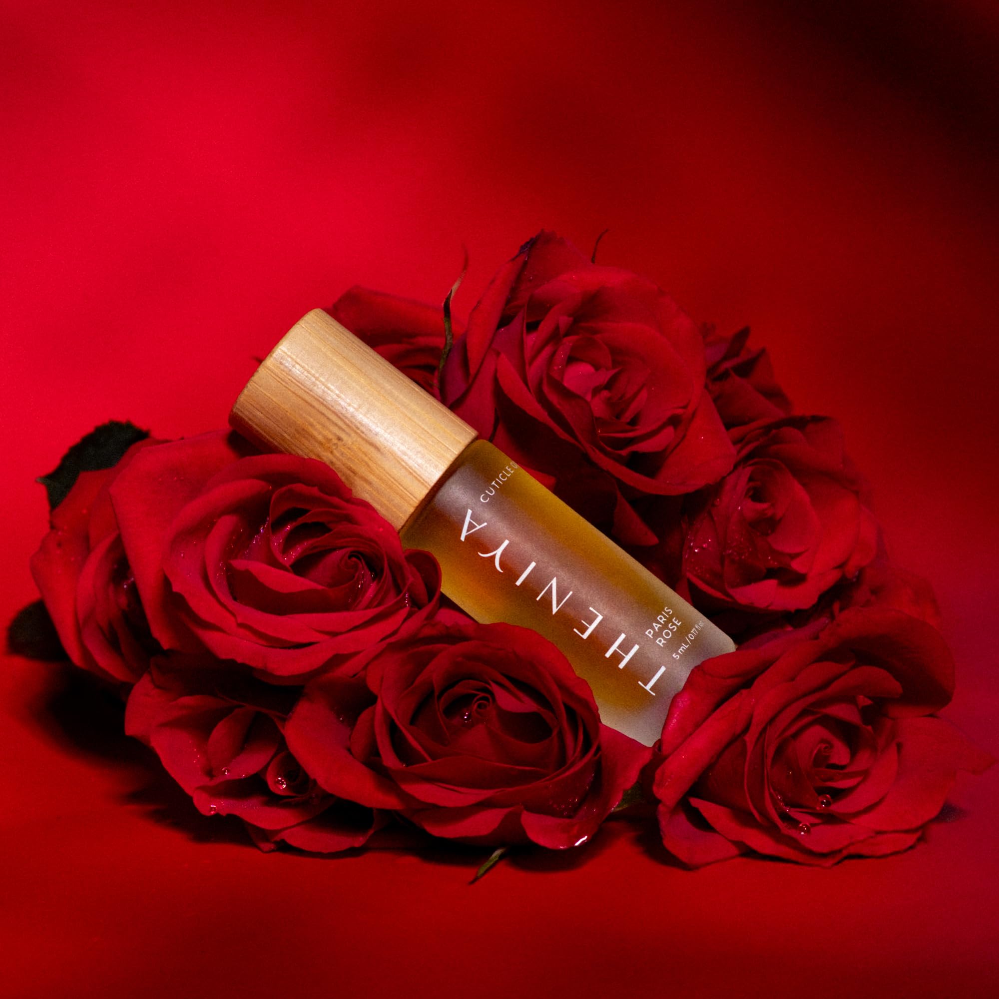 Organic Cuticle Oil Made in USA | Hydrating Roll-On Nail & Cuticle Oil with Jojoba Oil & Vitamin E | Vegan, Cruelty-Free | 5mL Travel Sized (Rose Fragrance)
