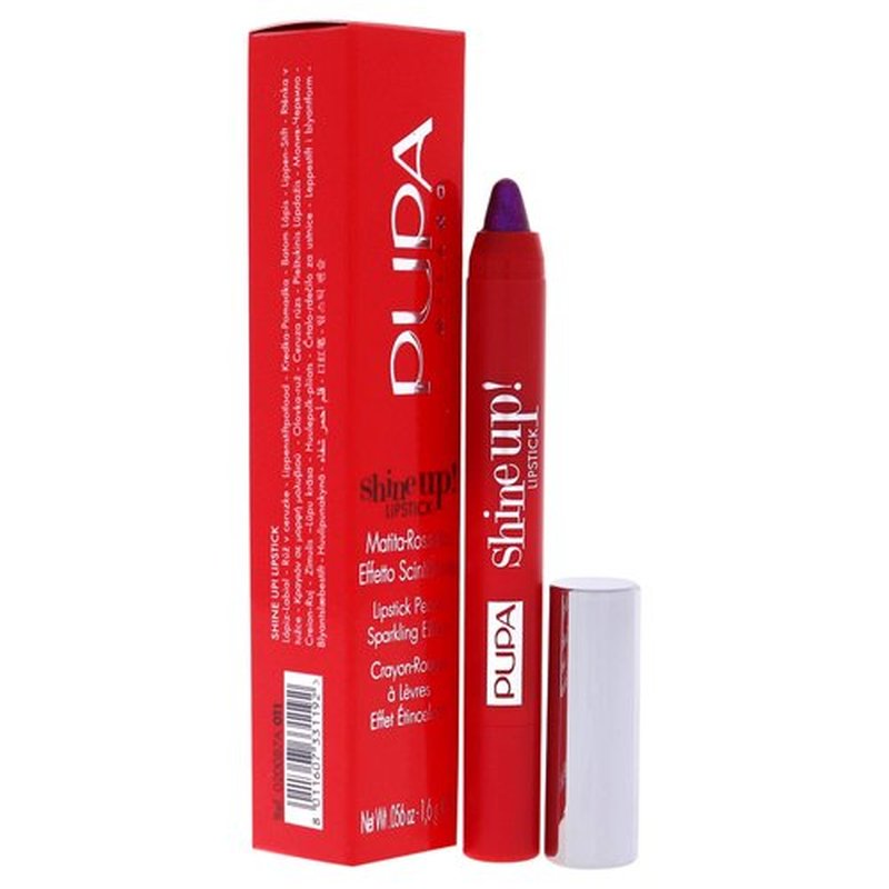 Pupa Milano Shine Up! Lipstick - Shimmering Effect Lipstick-Pencil - Subtle And Sensory Texture - Adheres Perfectly, Precisely and Flawlessly - 011 Scandalous Lips - 0.056 Oz