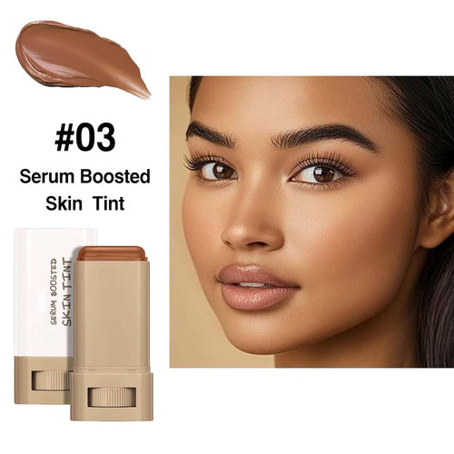 2 Pcs Beauty Balm Serum Boosted Skin Tint, Hydrating Concealer Stick, Lightweight Solid Tinted, Moisturizer Contour Stick Foundation for Women, Natural & Flawless Finish（#3）