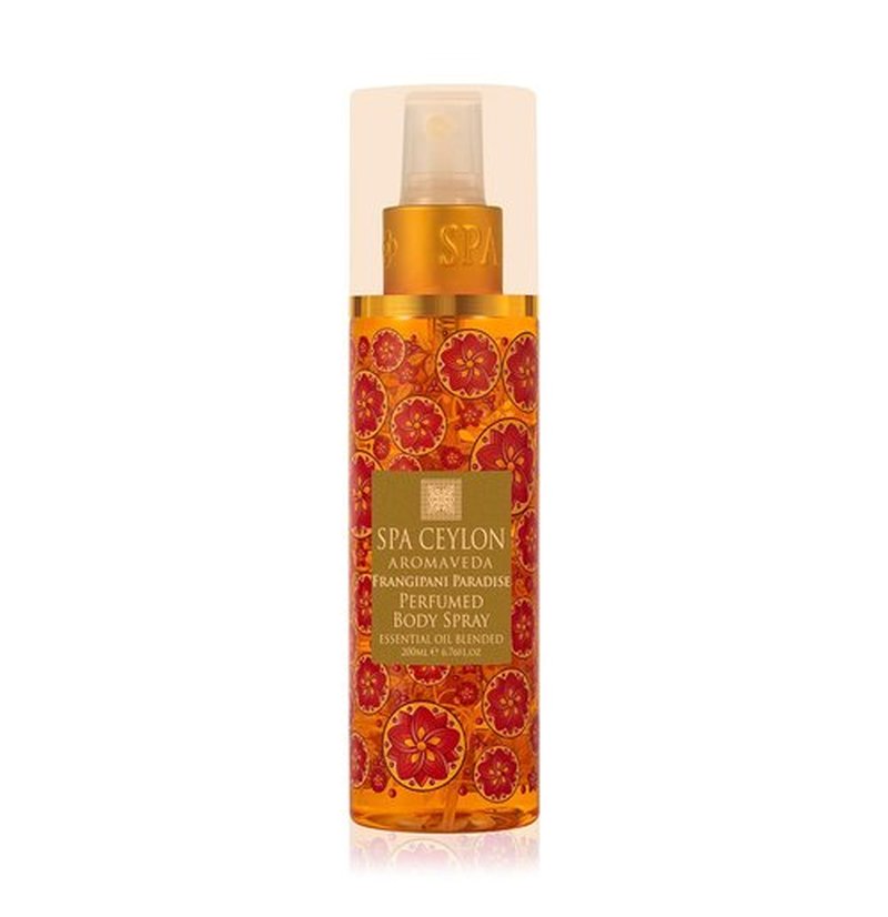 SPA CEYLON Frangipani Paradise Body Spray - Tropical Floral Fragrance Mist with Frangipani & Jasmine