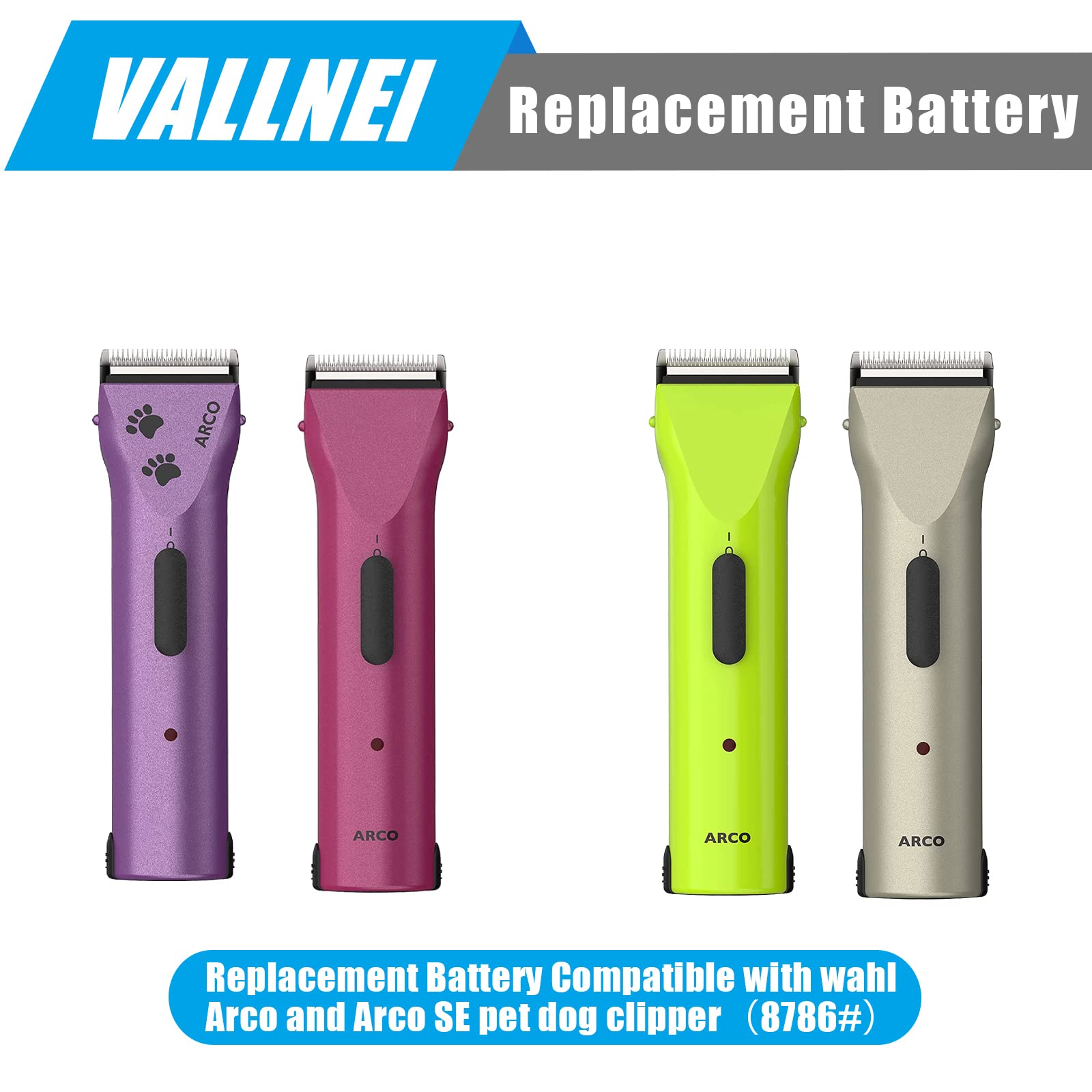 Replacement Battery for Wahl Arco & Arco SE Pet Dog Clipper, 2 Count