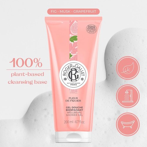Roger & Gallet Body Wash - Fleur De Figuier Fig Blossom Shower Gel for Women, 6.6 Oz