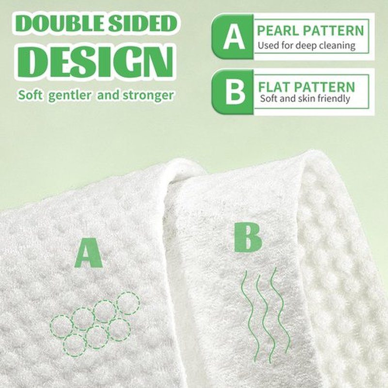 Disposable Face Towel, 200 Count Biodegradable Face Towels, for Washing Soft Cotton Dry Wipes Facial Cloths Towelettes for Washing and Drying, Facial Tissue for Cleansing