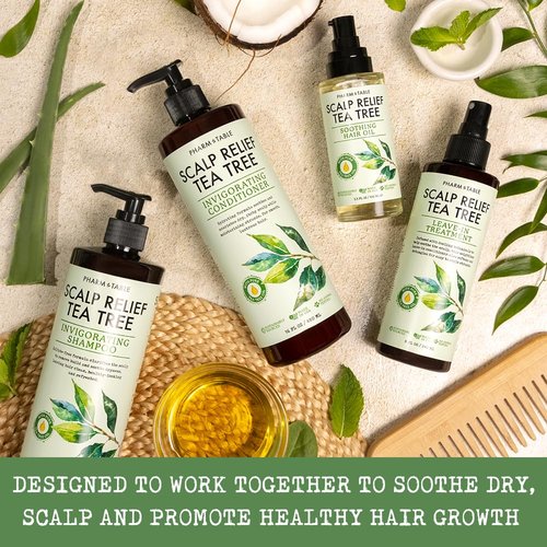 PHARM TO TABLE Tea Tree Conditioner - Soothing Scalp Relief & Hair Detangler | 16.2oz, Infused with Natural Oils