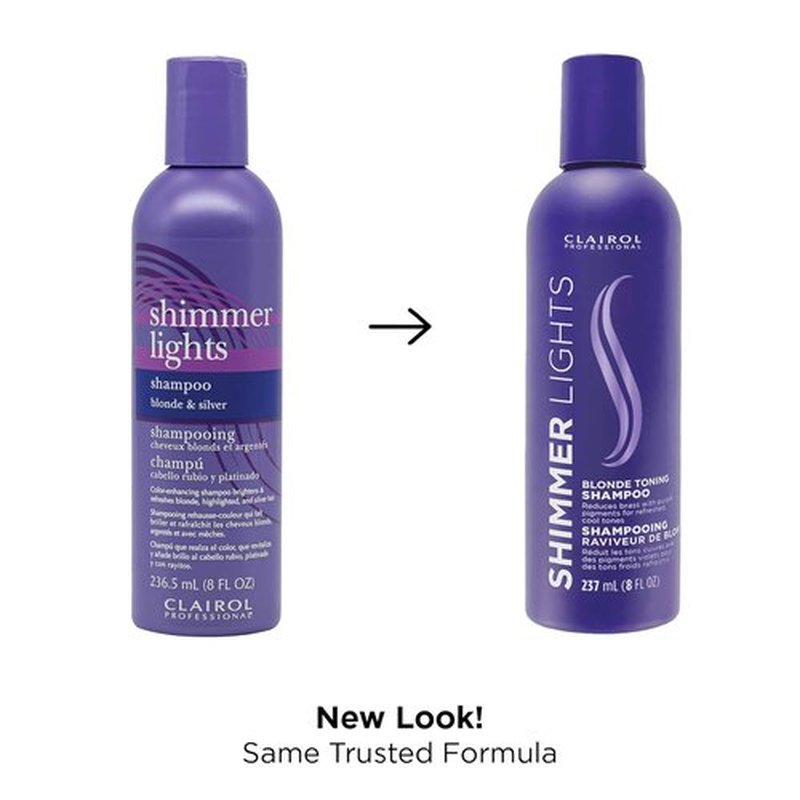 Clairol Professional Shimmer Lights Purple Shampoo - Neutralizes Brass & Yellow Tones | For Blonde, Silver, Gray & Highlighted Hair