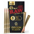 RAW Cones Black King Size: 50 Pack - Translucent, Extra Fine Pre Rolled Cones & Tips, Patented Slow Burn, All Natural RAWthentic, 109mm