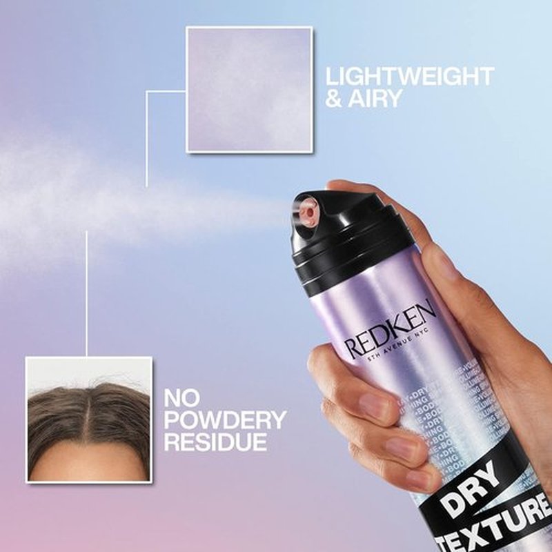 Redken Dry Texture Hairspray - Lightweight Volumizing Spray for All Hair Types | Medium Hold, Beachy Finish