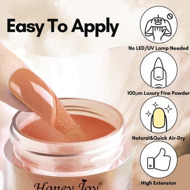 Dip Powder Set, Honey Joy 6 Colors Brown Coffee Color Dipping Powder Set Nail Art Manicure DIY Salon Home Gifts for Women, No Need Nail Lamp Cured (DP-C-6pcs-10g/box)…