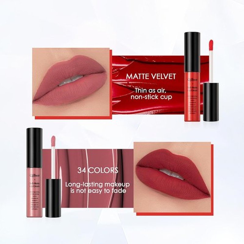 Skiennix Velvet Matte Liquid Lipstick - Long-Lasting, Waterproof, Non-Stick Cup | Rose Purple 622