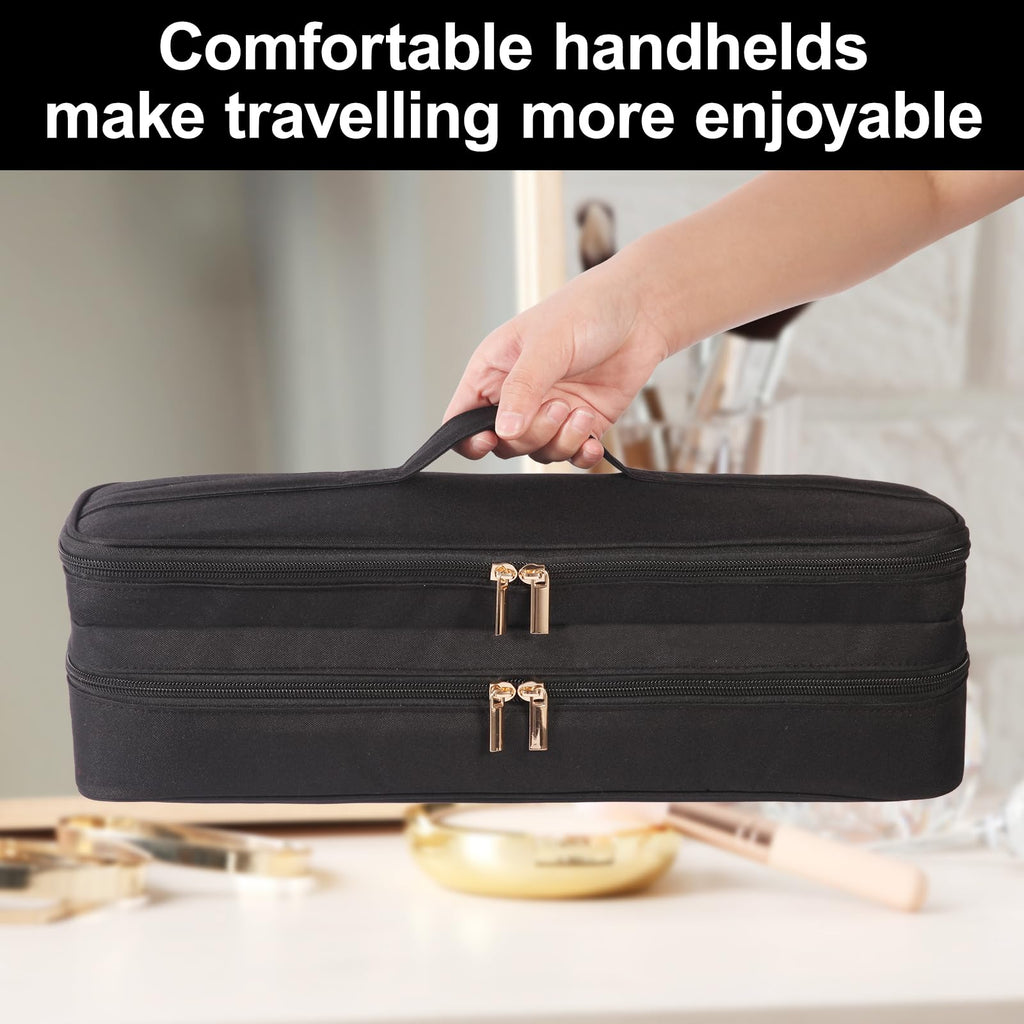 GENCAM Double-Layer Carrying Case for Dyson Airstrait Straightener, Travel Case for Dyson Airstraight, Portable Storage Case for Dyson Airstrait/Corrale Hair Straightener (Black)