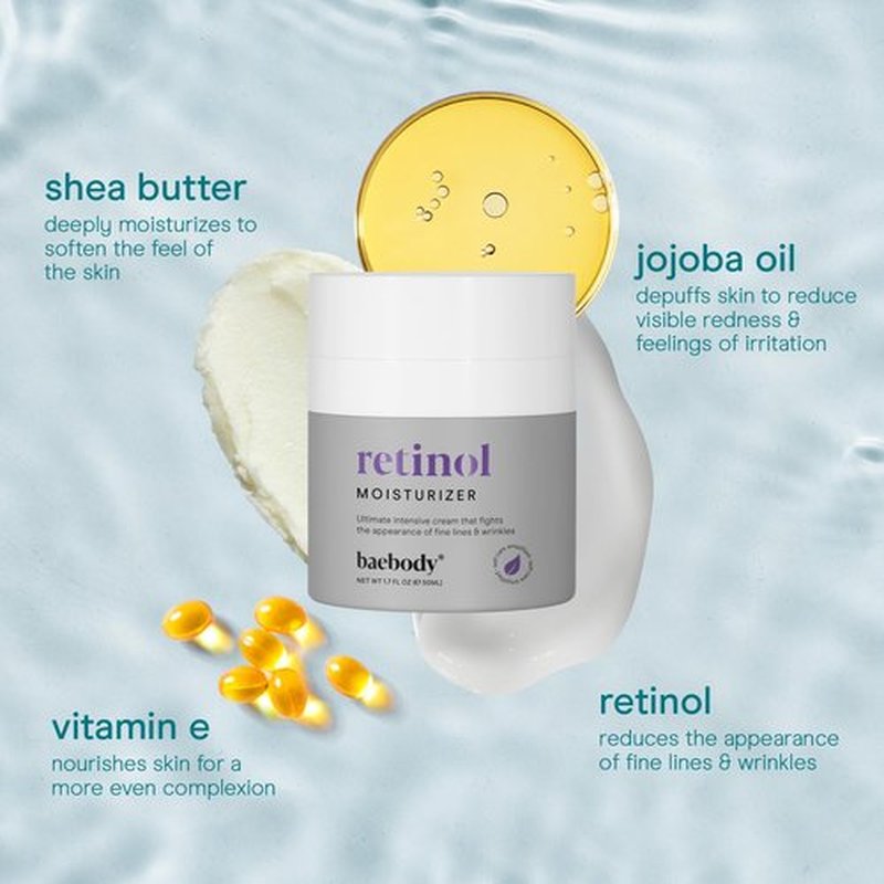 Baebody Retinol Cream for Face - Anti-Aging Formula with Jojoba Oil & Vitamin E | 50 ml/1.7 fl oz