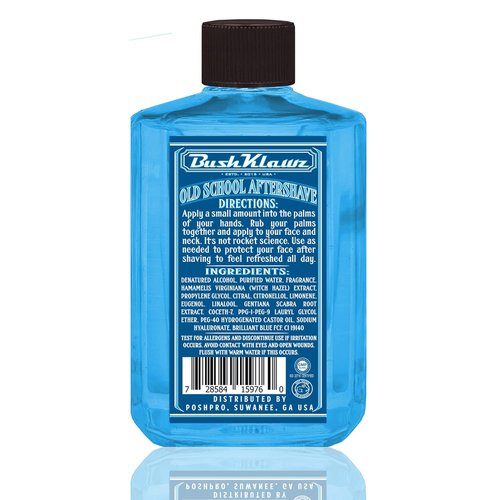 BushKlawz Classic Aftershave Lotion - Refreshing Cooling Balm for All Skin Types | Pacific Prince Scent