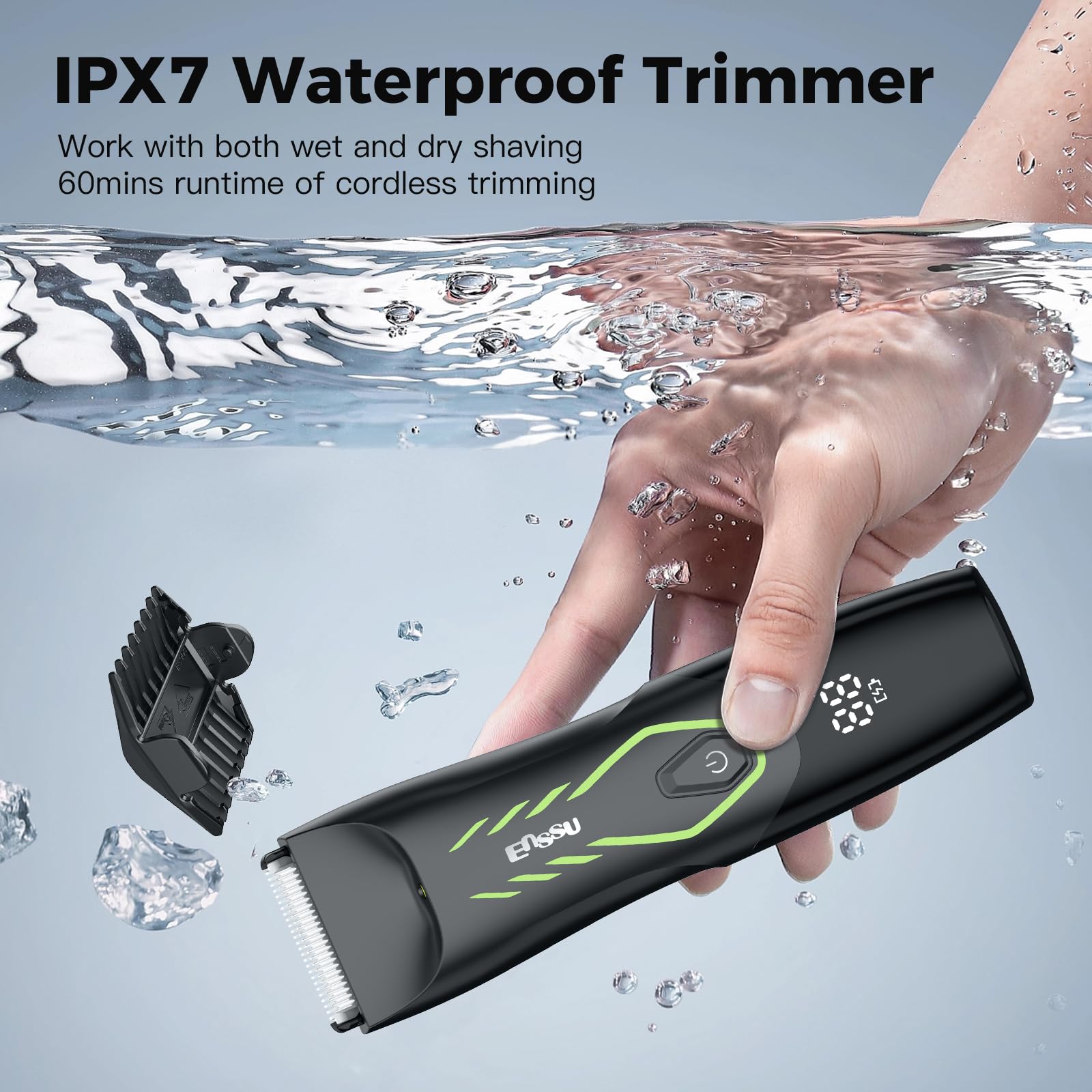 Manscape Body Hair Trimmer for Men w/Light Pubic Hair Trimmer Safe Blade