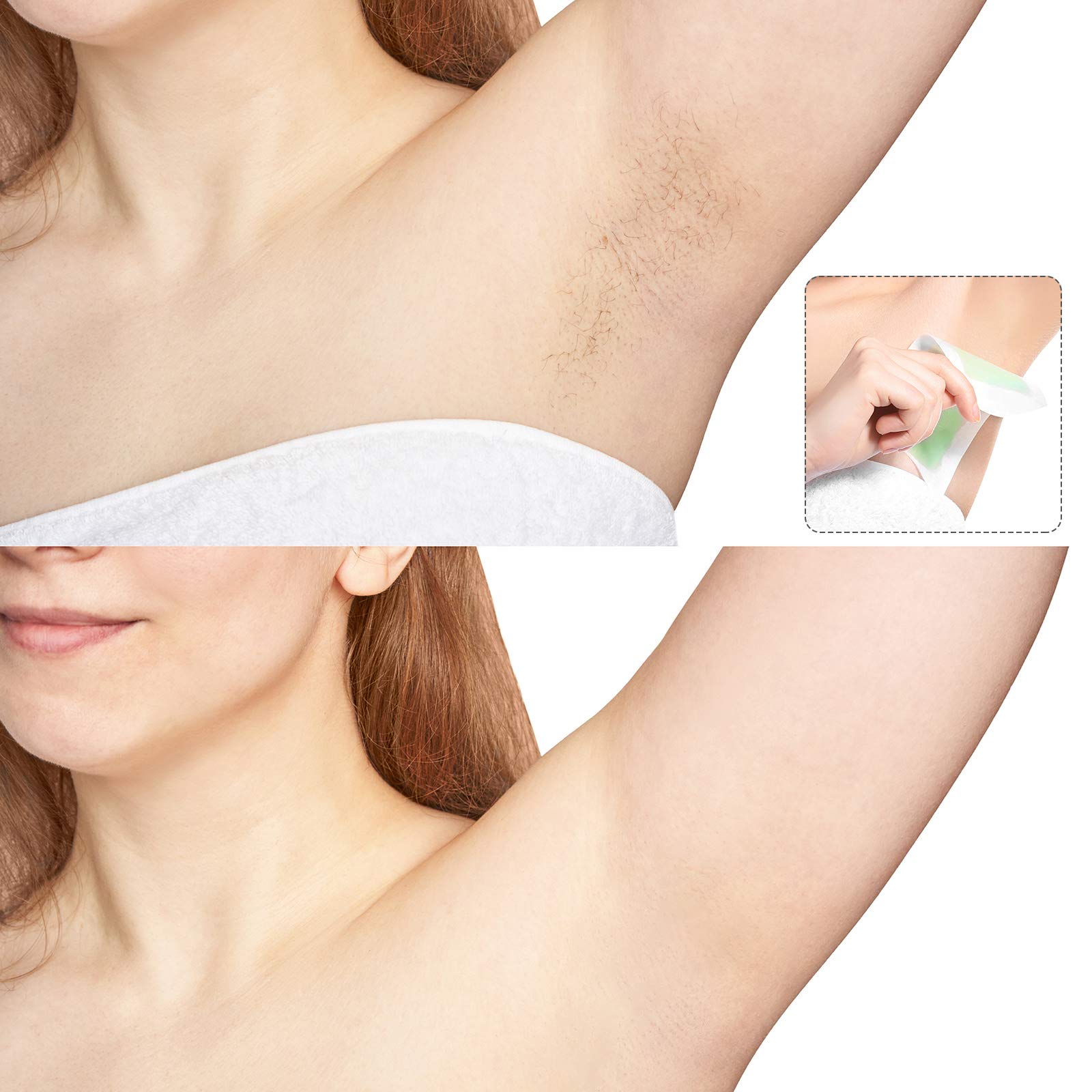 Maitys 400 Non-woven Waxing Strips 2.8x 7.9 Inches for Facial, Body, Leg, Face and Bikini Hair Removal(White)
