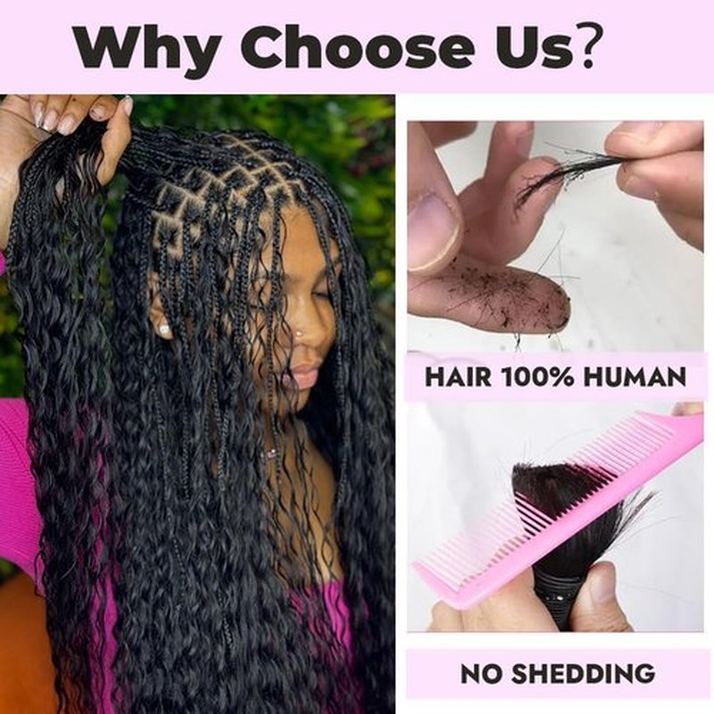 Boho Human Hair for Braiding #4/27/30 100% Brazilian Human Braiding Hair 100G Deep Wave Braiding Human Hair for Boho Braids 18 Inch