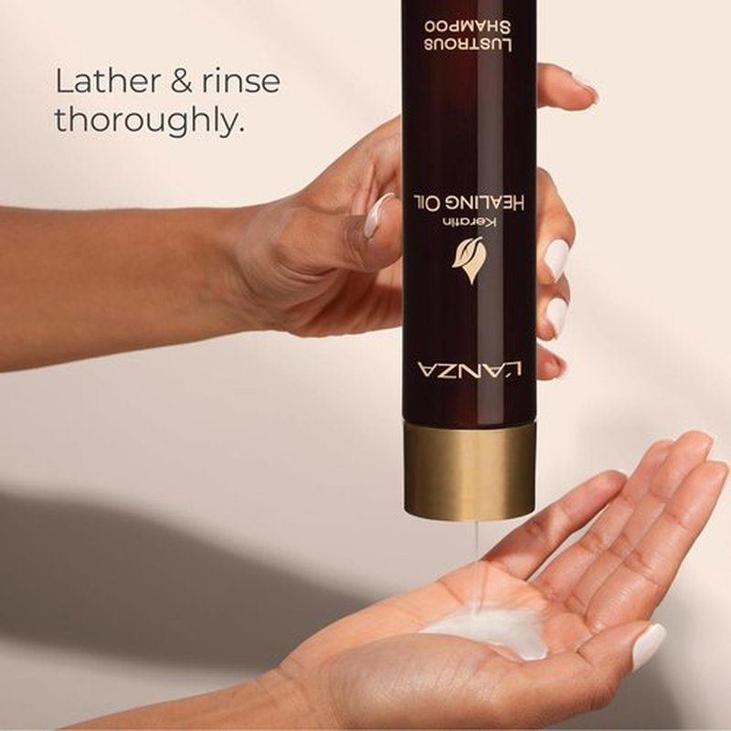 L'ANZA Keratin Healing Oil Shampoo - Hydrating Cleanse for Softness & Shine | Sulfate-Free, Color Safe