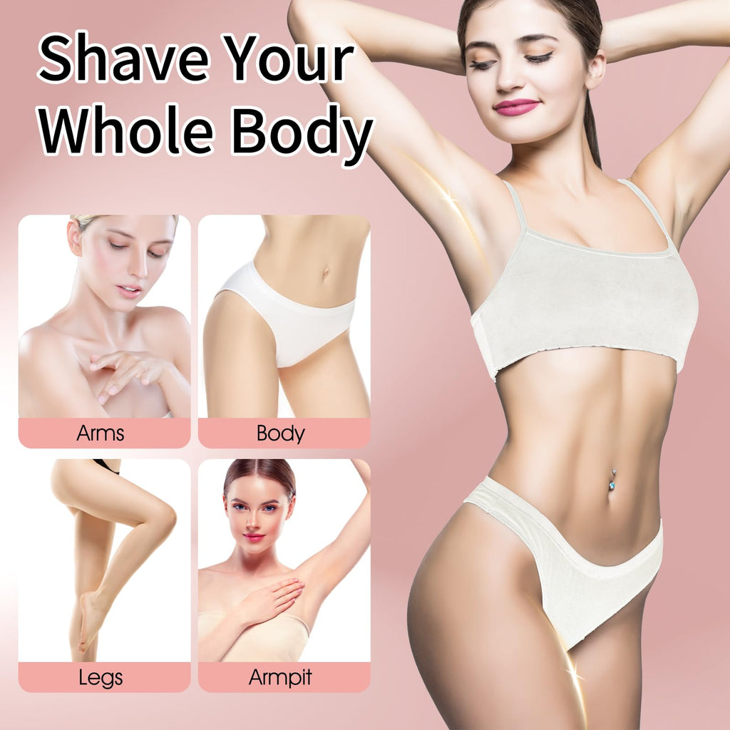 Electric Razors for Women, 5 in 1 Magnetic Painless Rechargeable Shaver Womens, Women's Shavers Everything, Lady Leg/Bikini/Face Hair Removal Products, Female Wet Dry Shaving Machine