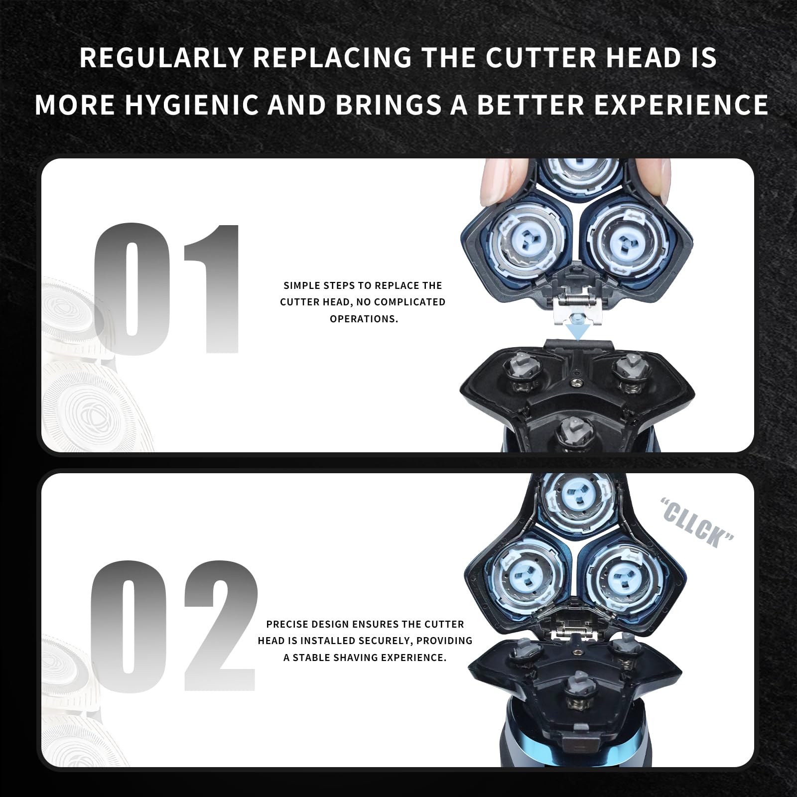 SH71/50 Shaving Heads Compatible with Philips Shavers, Champagne