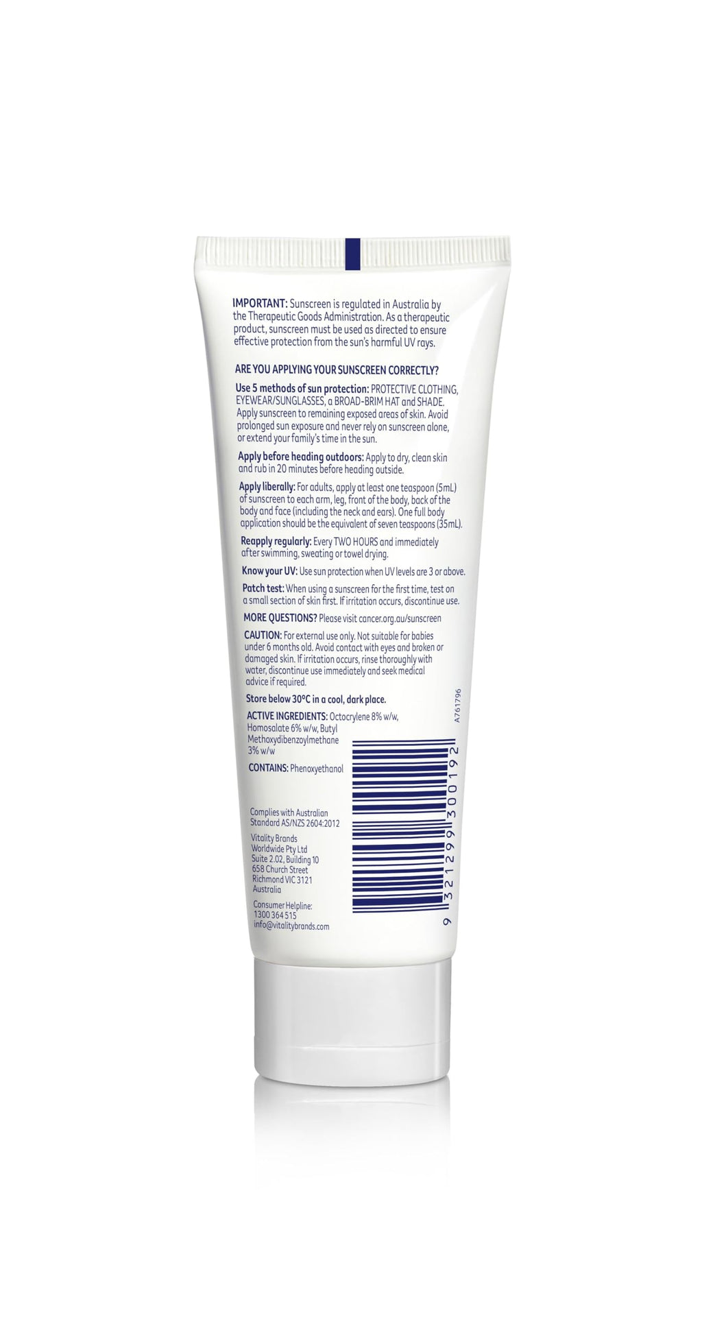 Cancer Council SPF 50+ Day Wear Face Matte Invisible 4hr Water Resistant 75ml...